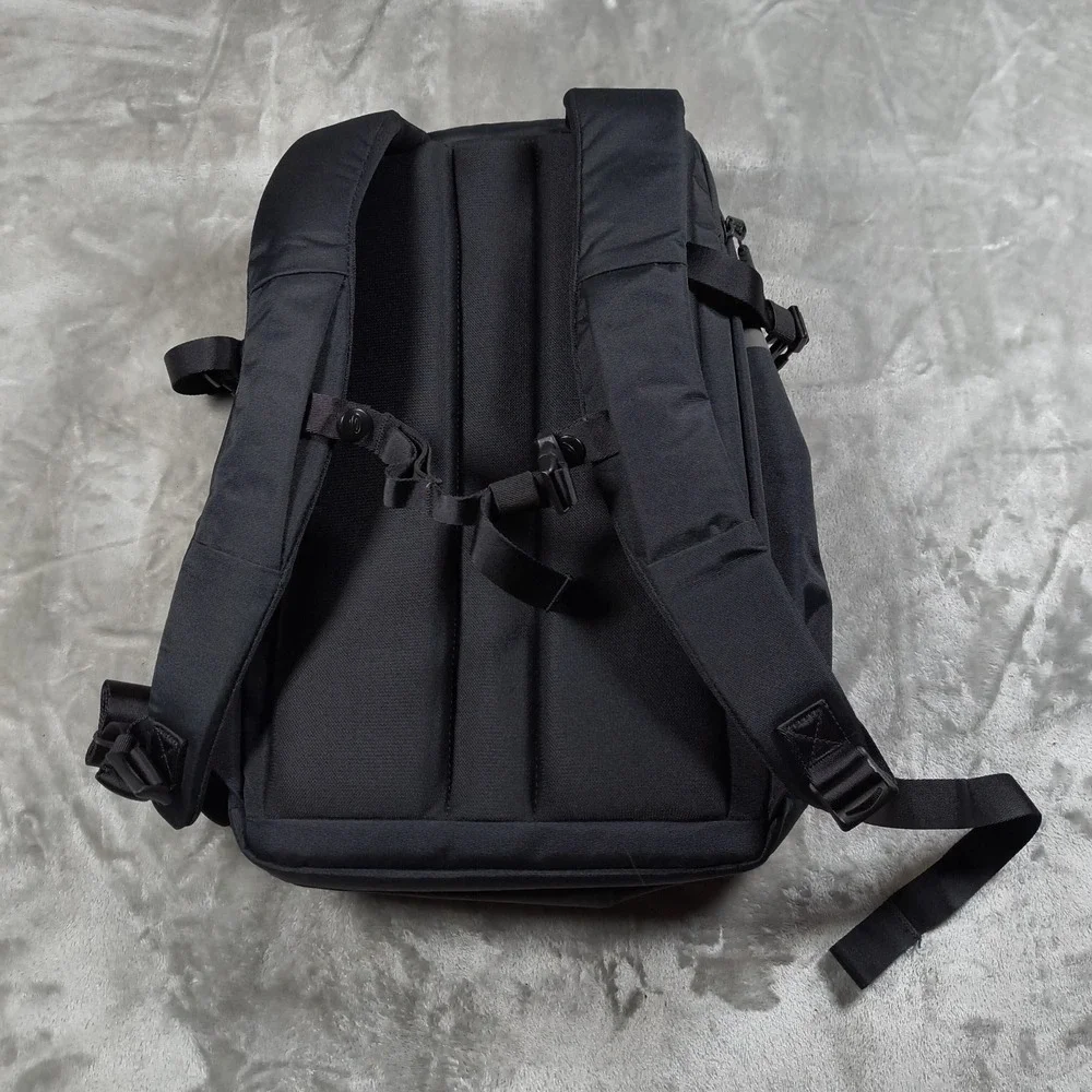 Timbuk2 Division Laptop Backpack‎ OS Black Pac Man Embroidered Padded Travel Bag